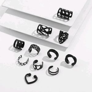 🍉5 for $25* Black Metal Ear Cuffs